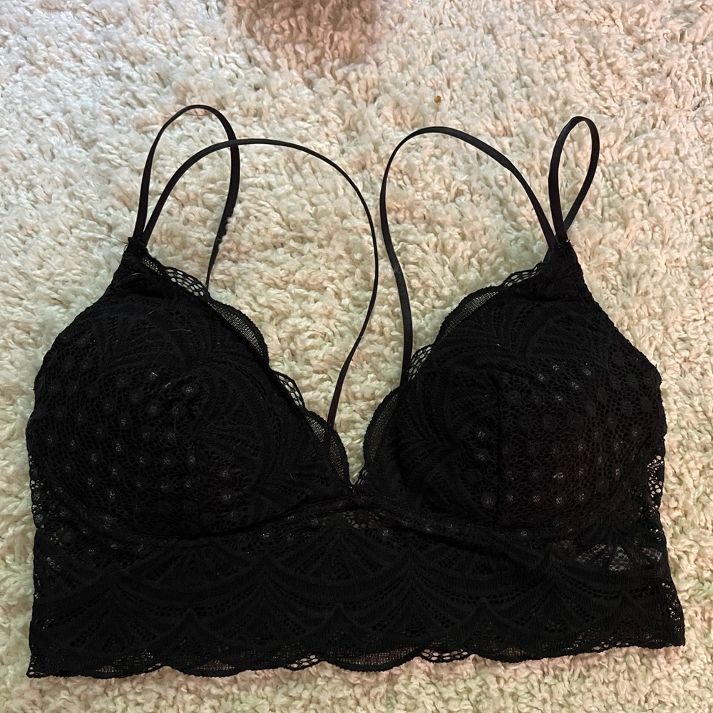 black bralette